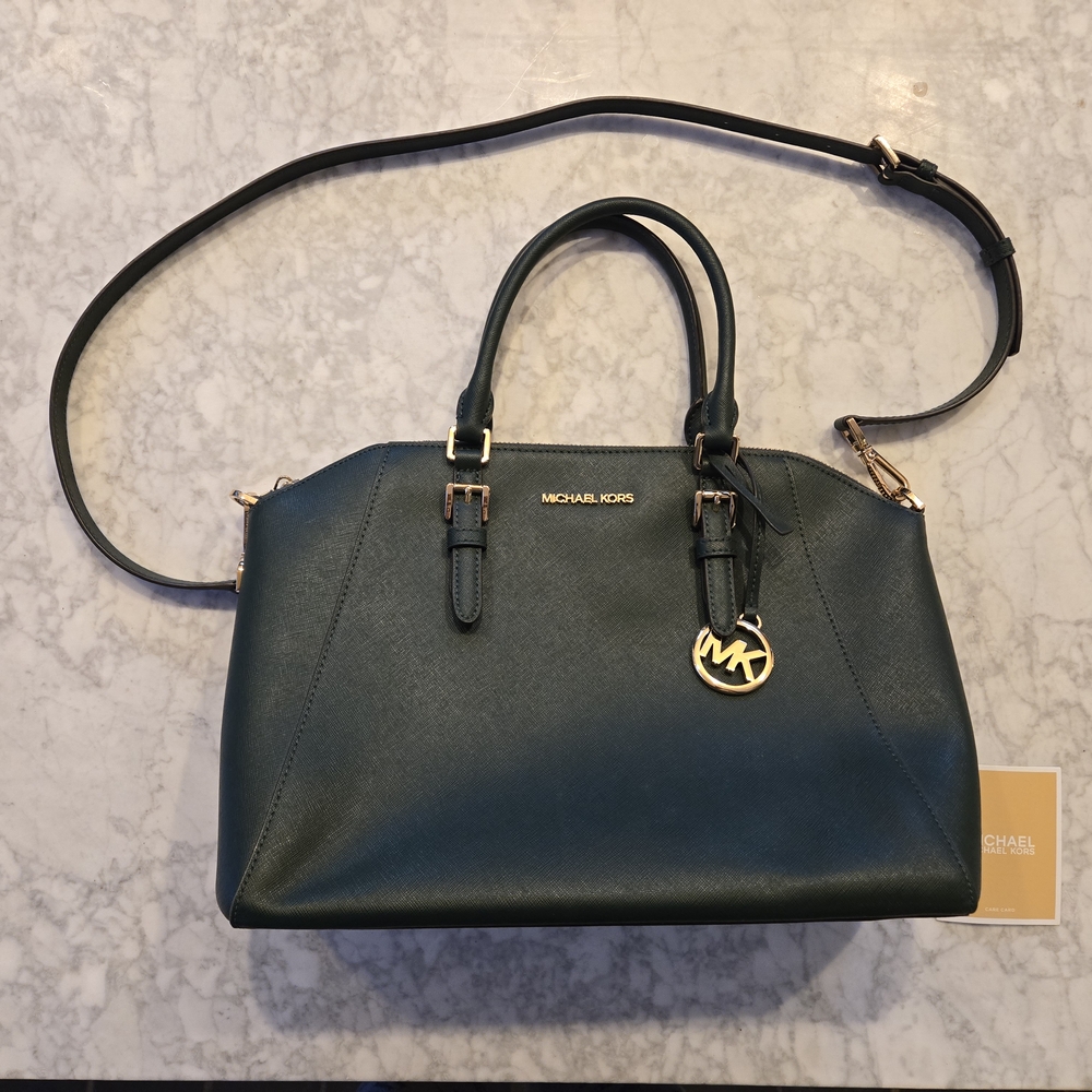Michael Kors Dark Green Handbag